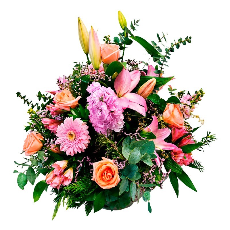 Centro de flores MA-38. Envío urgente de centros de flores a tanatorios. Máxima seriedad, calidad y garantía.