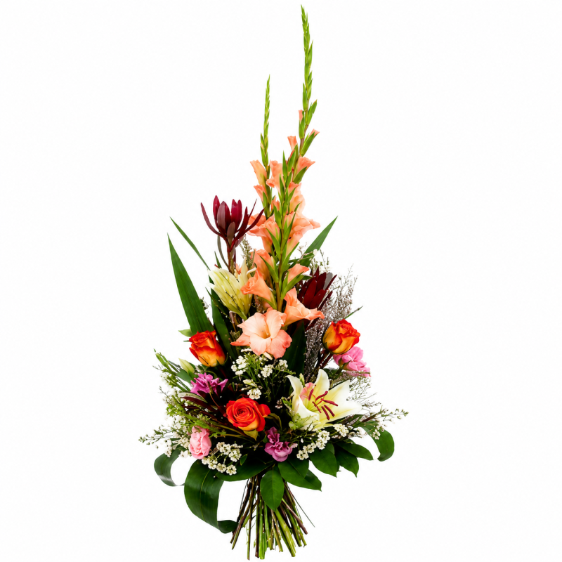 Ramo de flores MR-6. Envío urgente de ramos de flores a tanatorios. Máxima seriedad, calidad y garantía.