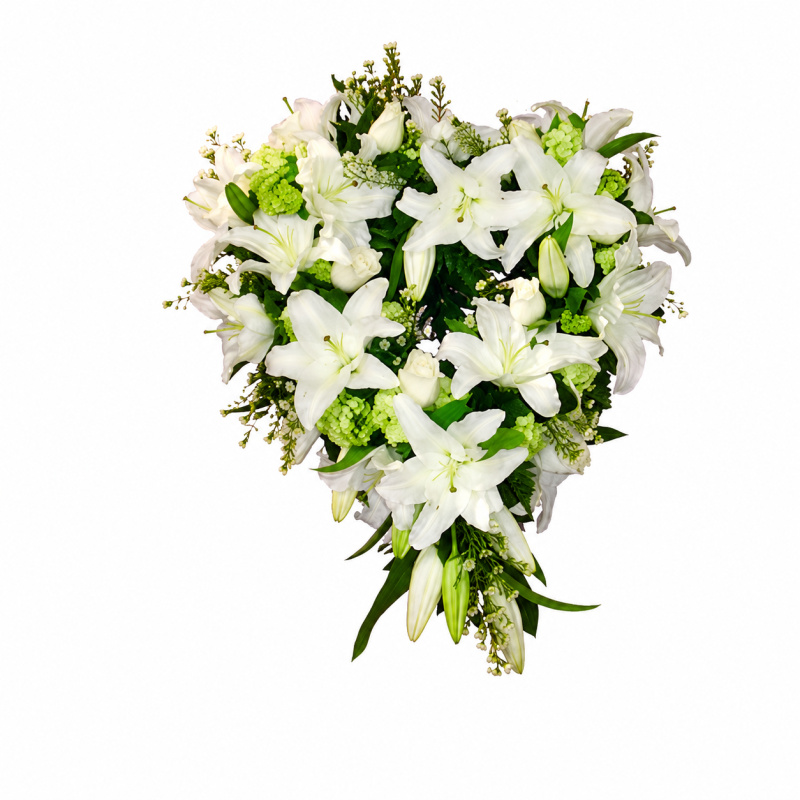 Formatos Especiales MF-1. Arreglos florales especiales fúnebres, corazones de flores, cruces con flores, escudos florales.
