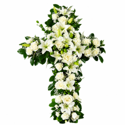 Formatos Especiales MF-3. Arreglos florales especiales fúnebres, corazones de flores, cruces con flores, escudos florales.