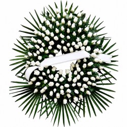 Corona de Flores MC-30. Envío urgente de coronas de flores a tanatorios en Madrid.