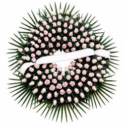 Corona de Flores MC-30. Envío urgente de coronas de flores a tanatorios en Madrid.